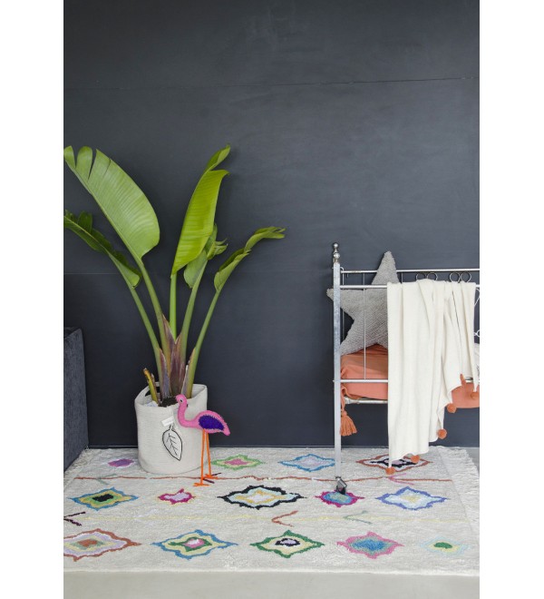Корзина с листом бежевая 30*30*30