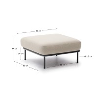 Пуф для ног Aurum цвета экрю 85 x 85 см