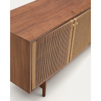 Сервант Elan 2 дверцы и 2 ящика шпон и массив ореха и шнур