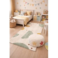 Хлопковый ковер Lillaland Растительный орнамент 70*120