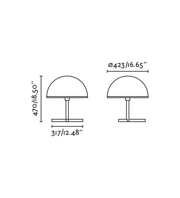 DOME M Настольная лампа черная 1XE27