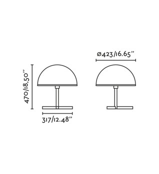 DOME M Настольная лампа черная 1XE27