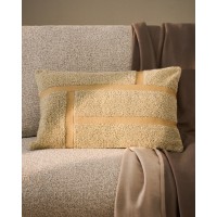 Чехол для подушки из микробукле Lomel с рисунком цвета экрю, 40 x 60 см