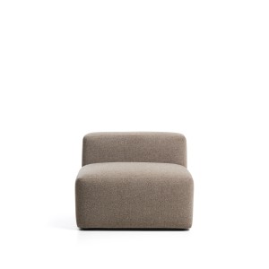 Коричневое кресло из синели Blok, 90 см