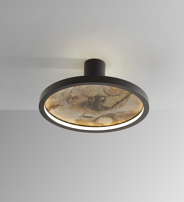 Настенный/потолочный светильник Stone CCT- черный LED D30