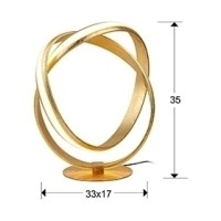 Настольная лампа Lazas Ø30 золотая фольга