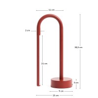 Переносная настольная лампа Bow из красного алюминия