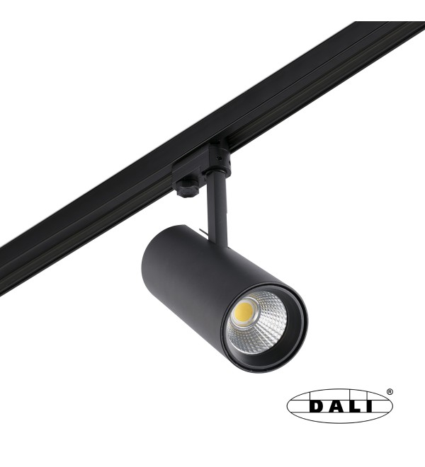 Трековый прожектор Fuga Medium черный LED 22W 2700K 24є DALI