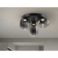 Onice Потолочный светильник 3L черно-дымчатый
