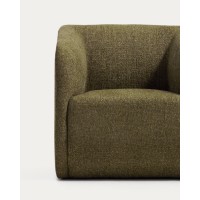 Кресло Milare из оливково-зеленой синели, 73 см
