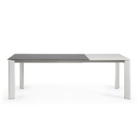 Стол Atta 160 (220) x90 серый керамический