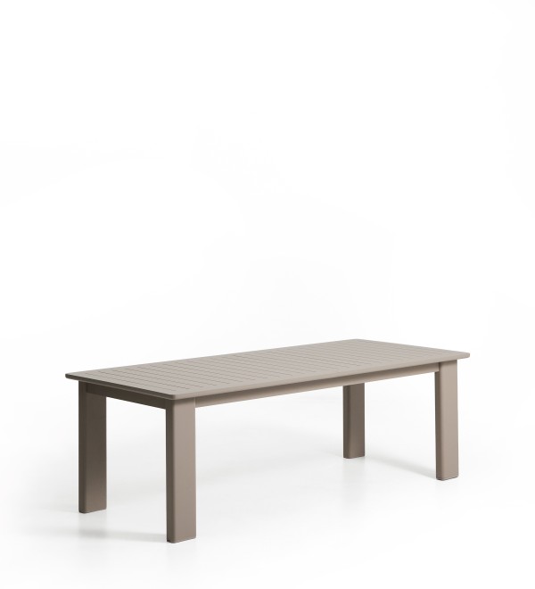Раздвижной стол Livorno из алюминия цвета таупе, 233(350) x 100 см