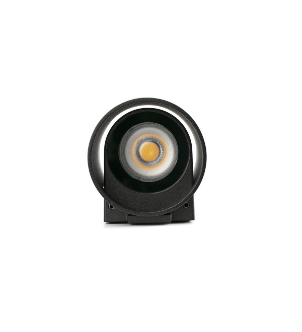 KOV 1L Настенный светильник круглый черный LED 6W 3000K 34°