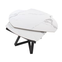 Обеденный стол D2055BB /1096 из керамики и черной стали