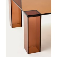 Журнальный столик Adularia из стекла коричневого цвета 140 x 60