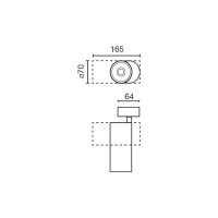 Потолочный светильник FOST SURFACE Ш70 28W белый 23° 4000K CRI97