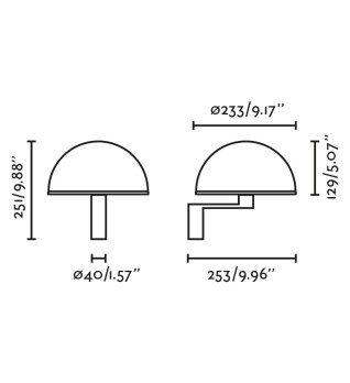 DOME Настенный светильник черный 1XE27