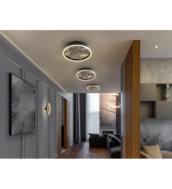 Потолочный светильник Stone CCT- черный LED 40D