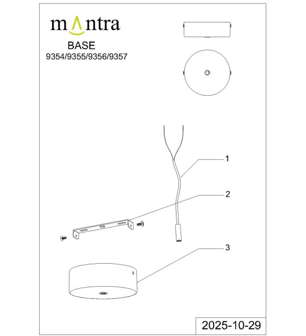 9354+9235 (1L) Подвесной светильник MANTRA BOOMERANG 