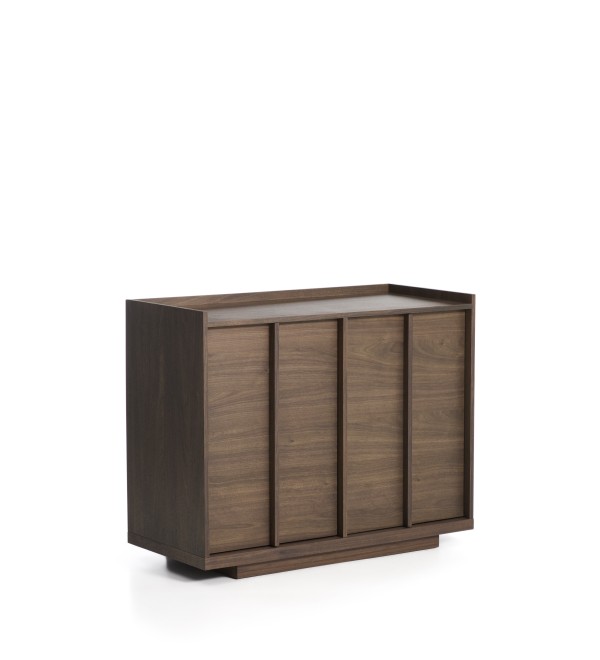 Комод Onix с отделкой из орехового шпона темного цвета, 100 x 80 см
