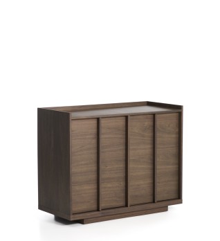 Комод Onix с отделкой из орехового шпона темного цвета, 100 x 80 см