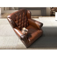 Кресло Chester 5156 из коньячно-коричневой кожи
