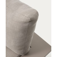 Уличный диван Vathi из бежевого алюминия с шезлонгом справа, 250 x 159 см