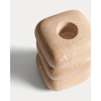 Подсвечник из бежевого песчаника Liren, 11 см