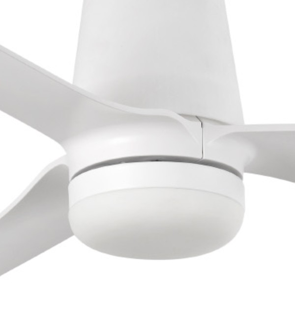 Потолочный вентилятор PUNT TUB M Ш1300MM белый 3 P белый LED 18W