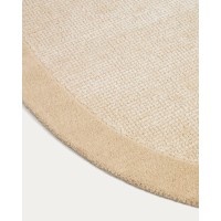 Ковер Ivena бежевый из шерсти и вискозы 160 x 230 см