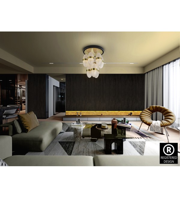 Подвесной светильник Garden 9L черный/бронзовый