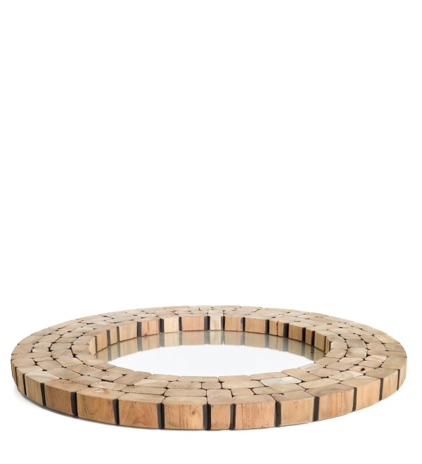 Зеркало Ellipse древесина