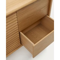 Lenon Сервант с 1 дверцей и 3 ящиками из шпона дуба 105 x 84 см