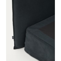 Кровать Jaira антрацитово-серого цвета со съемным чехлом для матраса 150 x 190