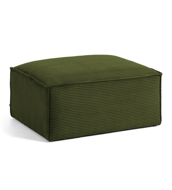 Пуф для ног Blok зеленый вельветовый 90 x 70 cm