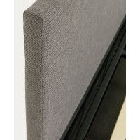 Nahiri Мягкая серая кровать для матраса размером 180 x 200 см