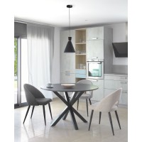 ARYA Круглый Ø 119 cm MDF стол со стальными черными ножками