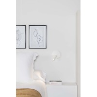 DUAS Бра с ридером белый USB C LED 3W 2700K