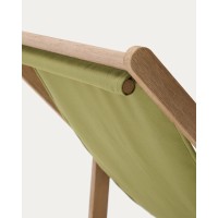 Складное кресло Vilara из акации для улицы салатового цвета