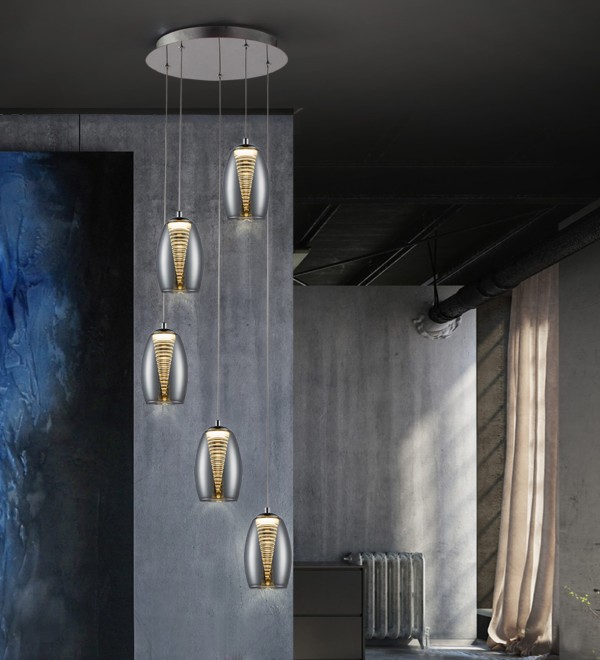 Подвесной светильник Nebula LED 5L хром