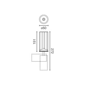 Потолочный светильник FOST PULLDOWN 15W белый 12° 4000K CRI90 CASAMBI