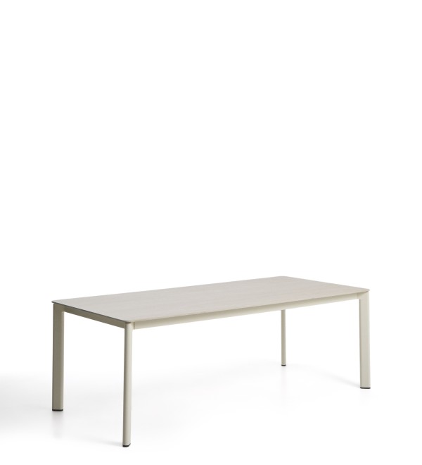 Уличный стол Anafi с бежевой столешницей из спеченного камня, 220 x 100 см