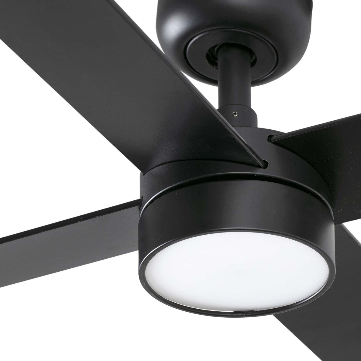 Потолочный вентилятор RUDDER L 4 Ш1320MM черный/орех 4P 18W LED CCT DIM