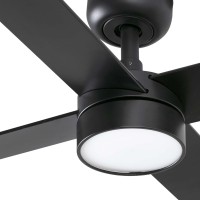 Потолочный вентилятор RUDDER L 4 Ш1320MM черный/орех 4P 18W LED CCT DIM