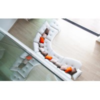 Модульный диван Arianne Plus U1 + S1 + 2M + R + PT, ножки черный пластик 3/6 см