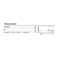 Потолочный вентилятор KLOVER S Ш800mm белый 4 PALAS 18W LED CCT DIM