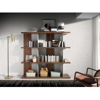 Стеллаж 3236/MQ2101SF из ореха с лакированными боковинами