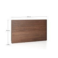 Изголовье Norlen из орехового шпона с темной отделкой LED 60 x 200 см