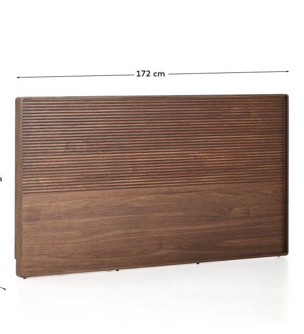 Изголовье Norlen из орехового шпона с темной отделкой LED 60 x 200 см