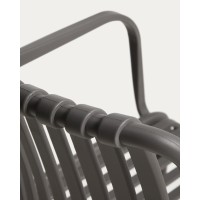 Уличный стул Isabellini из пластика графитового цвета